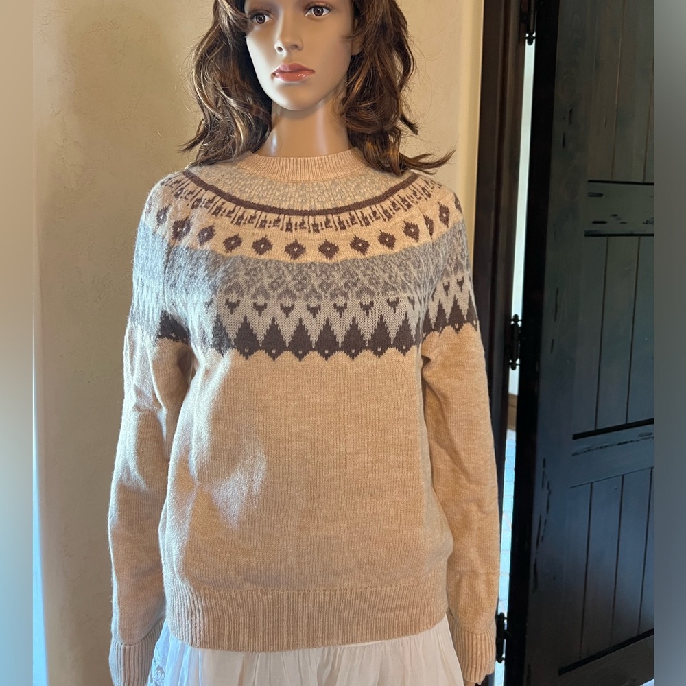 NWT - Tan Fair Isle Sweater